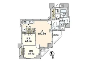 ザ・パークハウス代官山【6階】の間取り
