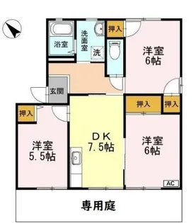 ディアス池田 E棟【1階】の間取り