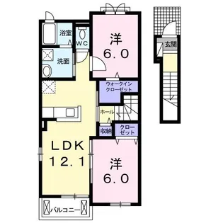 グランツオーベル正明寺II【2階】の間取り