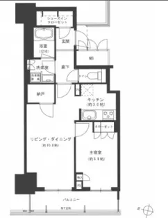 グランクロスタワー広島【12階】の間取り