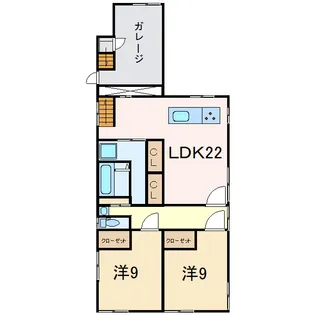 長岡市高見町貸家【2階】の間取り