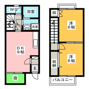 岐阜県羽島郡笠松町県町【一戸建】の間取り