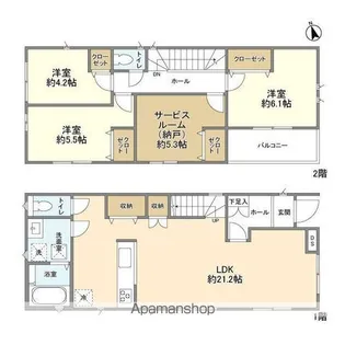 埼玉県さいたま市北区日進町3【一戸建】の間取り