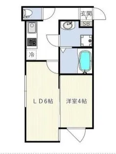 INOVE二子新地【2階】の間取り