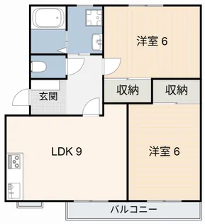 ウエスト長坂C【2階】の間取り