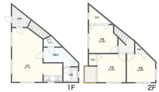 神奈川県横浜市南区平楽【一戸建】の間取り
