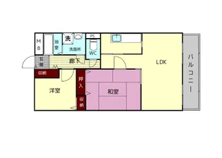 ライフコート富雄【7階】の間取り