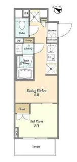 ドゥーエ横濱鶴見【7階】の間取り