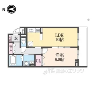ブライト中野【1階】の間取り