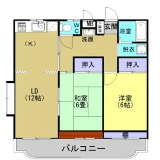 ペアーハイツ【1階】の間取り