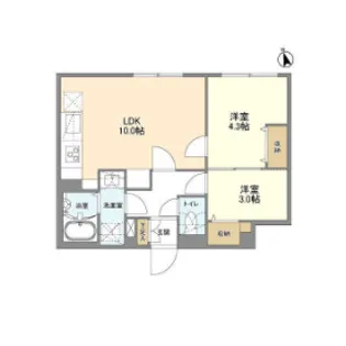 ウェルスクエア新宿戸山【4階】の間取り