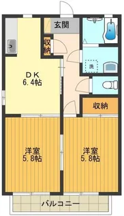 エクセルみねき C棟【1階】の間取り