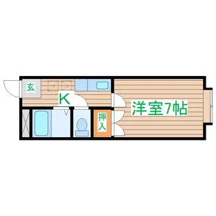 ハイツ晴耕苑【2階】の間取り