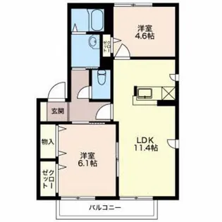 リアン・デュール【2階】の間取り