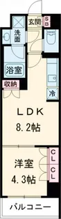 Brillia ist池尻大橋【5階】の間取り