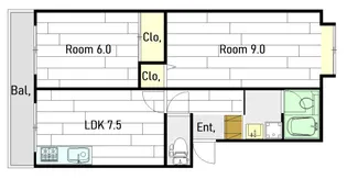 広島県広島市安佐南区八木9【マンション】の間取り