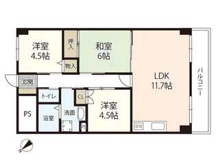 ハイタウン出汐【9階】の間取り