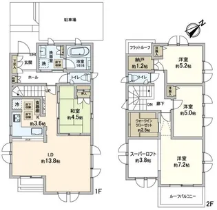神奈川県藤沢市鵠沼松が岡5【一戸建】の間取り