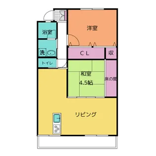 旭ハイツ【2階】の間取り