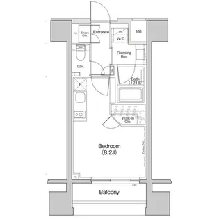 ザ・パークハビオ荏原中延プレイス【12階】の間取り