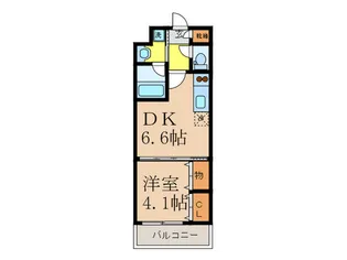 プレジオ江坂【6階】の間取り