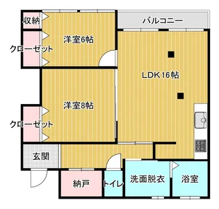 カーサ・アリビオ【1階】の間取り