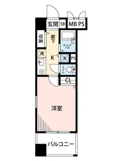東京都港区赤坂2【マンション】の間取り
