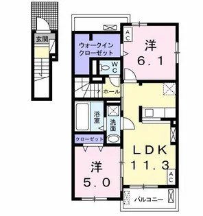 サンハイツ前畑【2階】の間取り