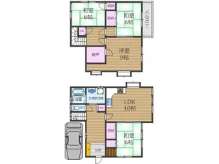 大阪府茨木市新中条町【一戸建】の間取り
