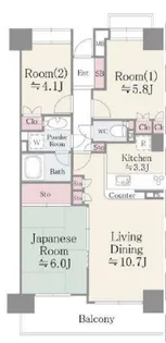 板橋パーク・ホームズ【11階】の間取り
