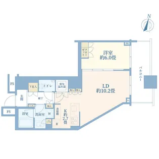 勝どきザ・タワー【35階】の間取り