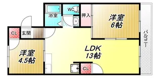 サンハイツ高美【2階】の間取り