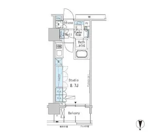 パークアクシス蒲田ステーションゲート【4階】の間取り