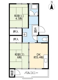 UR醍醐石田【5階】の間取り