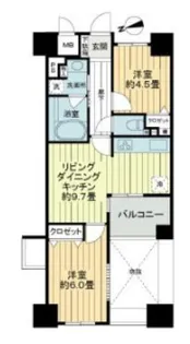 サーパス松屋町筋【10階】の間取り