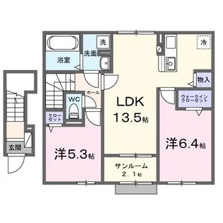 アベニール【2階】の間取り