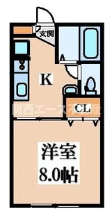 ラルゴ忍ケ丘【2階】の間取り