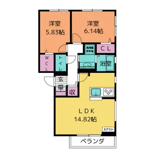 リベルテ新栄【1階】の間取り