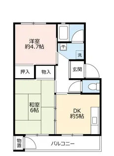 UR小栗栖北【5階】の間取り