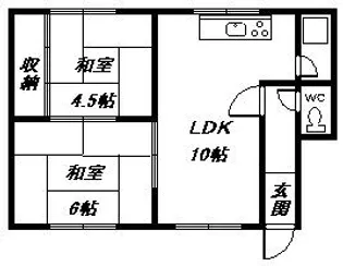 富士栄マンション【2階】の間取り