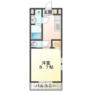 アメニティ江戸橋【1階】の間取り