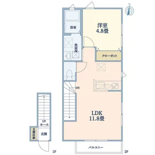 PARK CLAIR碑文谷【2階】の間取り