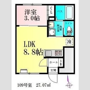 CloudNine台原【1階】の間取り