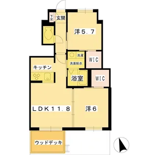 カサ・デ・ソル【1階】の間取り