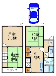 牧野ハイツ【1階】の間取り