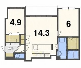 GALUSIA【1階】の間取り