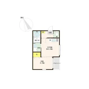 クレール ラフィネ【1階】の間取り