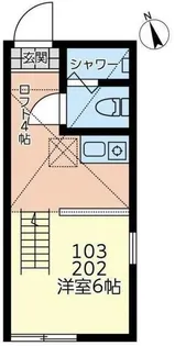 ユナイト横浜アカプルコ【1階】の間取り