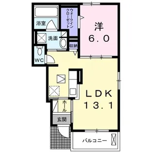 カーサ イン ピエトラ ロッサ【1階】の間取り