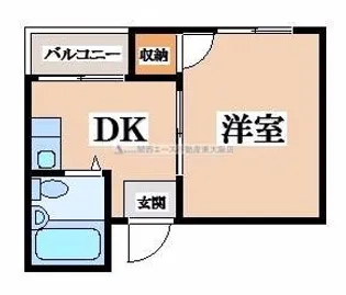 エムズ四條畷【3階】の間取り